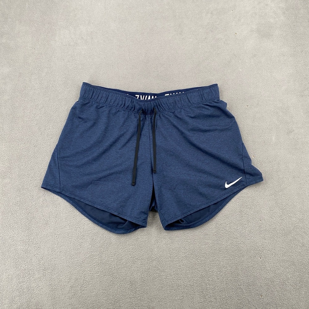 Nike Dri-FIT Womens Running Shorts Navy Blue Heathered Athletic Size M 7924